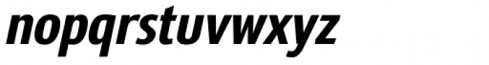Sigma Condensed Semibold Oblique Font LOWERCASE