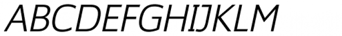 Sigma Extralight Oblique Font UPPERCASE