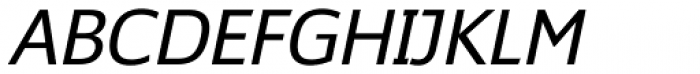 Sigma Light Oblique Font UPPERCASE