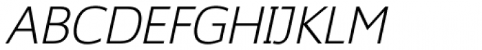 Sigma Thin Oblique Font UPPERCASE