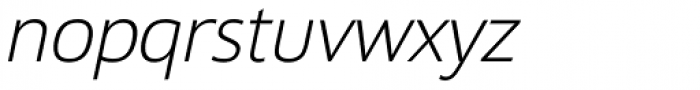 Sigma Thin Oblique Font LOWERCASE