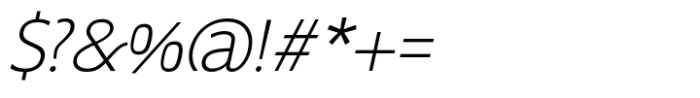 Sigma Variable Oblique Font OTHER CHARS