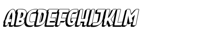 Sign Ron Italic Shadow Font UPPERCASE