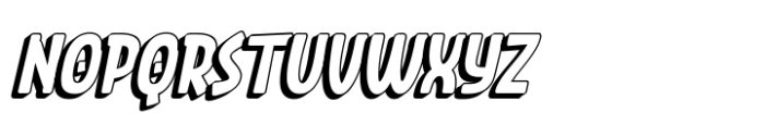 Sign Ron Italic Shadow Font UPPERCASE