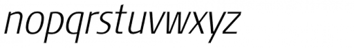 Signa Pro-Cond ExtraLight Italic Font LOWERCASE