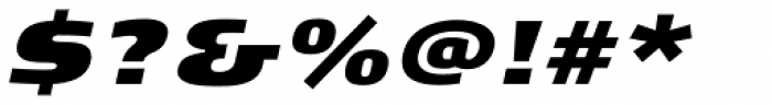 Signa Pro-Extd Ultra Italic Font OTHER CHARS