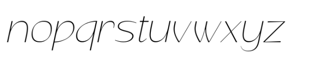 Signate Grotesk Thin Italic Font LOWERCASE