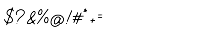 Signatural Regular Font OTHER CHARS