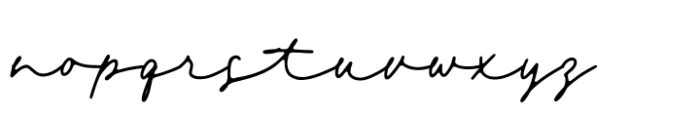 Signatural Regular Font LOWERCASE