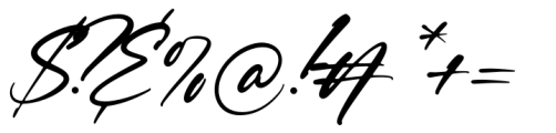 Signatural Font OTHER CHARS