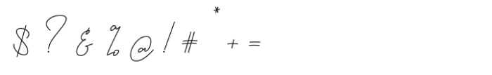Signature One Font OTHER CHARS