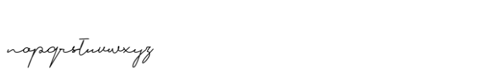 Signature One Font LOWERCASE