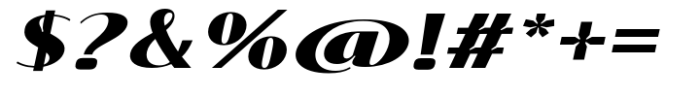 Signora Classica Black Expanded Slant Sans Font OTHER CHARS