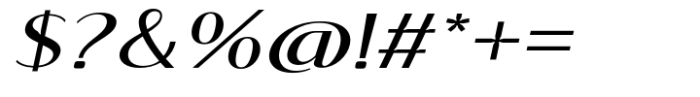 Signora Classica Expanded Slant Sans Font OTHER CHARS