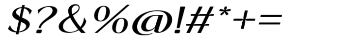 Signora Classica Expanded Slant Font OTHER CHARS
