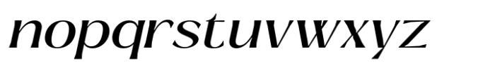 Signora Classica Expanded Slant Font LOWERCASE