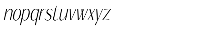 Signora Classica Extra Light Condensed Slant Sans Font LOWERCASE
