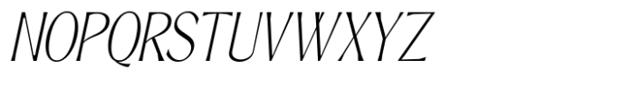 Signora Classica Extra Light Condensed Slant Font UPPERCASE