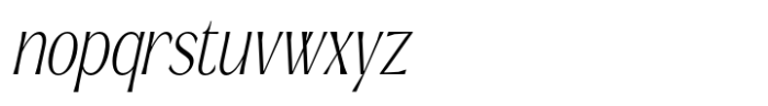 Signora Classica Extra Light Condensed Slant Font LOWERCASE