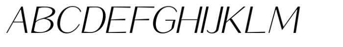 Signora Classica Extra Light Expanded Slant Sans Font UPPERCASE