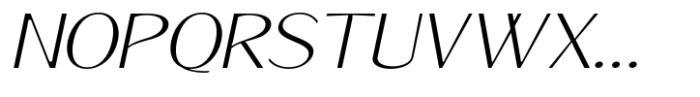 Signora Classica Extra Light Expanded Slant Sans Font UPPERCASE