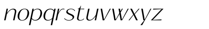 Signora Classica Extra Light Expanded Slant Sans Font LOWERCASE