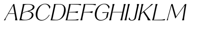 Signora Classica Extra Light Expanded Slant Font UPPERCASE