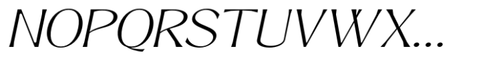 Signora Classica Extra Light Expanded Slant Font UPPERCASE