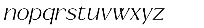 Signora Classica Extra Light Expanded Slant Font LOWERCASE