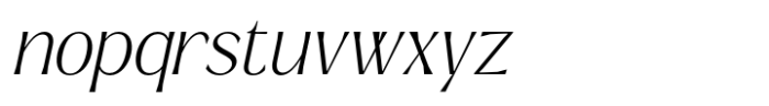 Signora Classica Extra Light Slant Font LOWERCASE