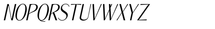Signora Classica Light Condensed Slant Sans Font UPPERCASE