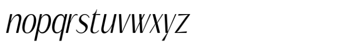 Signora Classica Light Condensed Slant Sans Font LOWERCASE