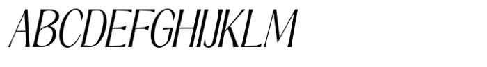 Signora Classica Light Condensed Slant Font UPPERCASE