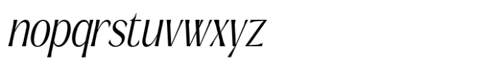 Signora Classica Light Condensed Slant Font LOWERCASE