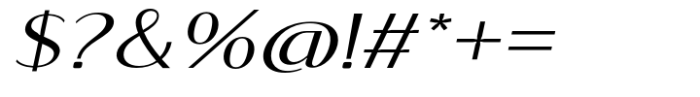Signora Classica Light Expanded Slant Sans Font OTHER CHARS