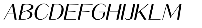 Signora Classica Light Expanded Slant Sans Font UPPERCASE