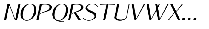 Signora Classica Light Expanded Slant Sans Font UPPERCASE
