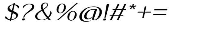 Signora Classica Light Expanded Slant Font OTHER CHARS