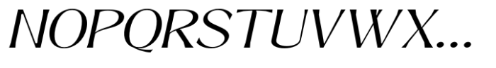 Signora Classica Light Expanded Slant Font UPPERCASE
