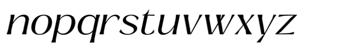 Signora Classica Light Expanded Slant Font LOWERCASE