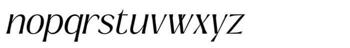 Signora Classica Light Slant Font LOWERCASE