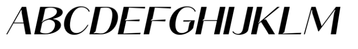 Signora Classica Medium Expanded Slant Sans Font UPPERCASE