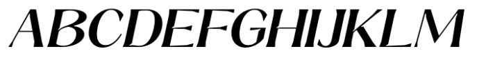 Signora Classica Medium Expanded Slant Font UPPERCASE