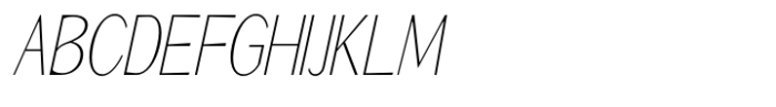 Signora Classica Thin Condensed Slant Sans Font UPPERCASE