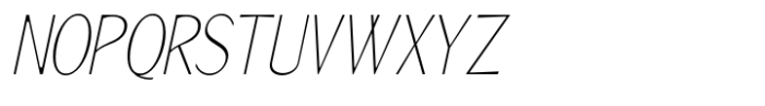 Signora Classica Thin Condensed Slant Sans Font UPPERCASE