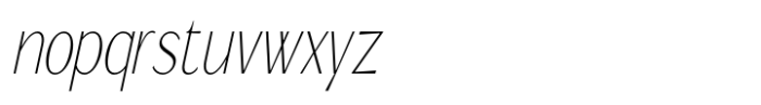 Signora Classica Thin Condensed Slant Sans Font LOWERCASE