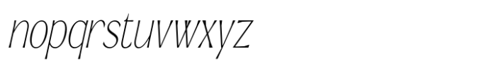 Signora Classica Thin Condensed Slant Font LOWERCASE