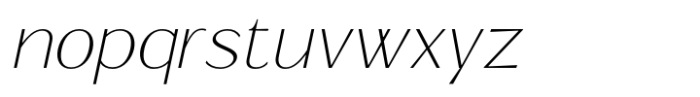Signora Classica Thin Expanded Slant Sans Font LOWERCASE