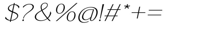 Signora Classica Thin Expanded Slant Font OTHER CHARS