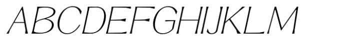 Signora Classica Thin Expanded Slant Font UPPERCASE